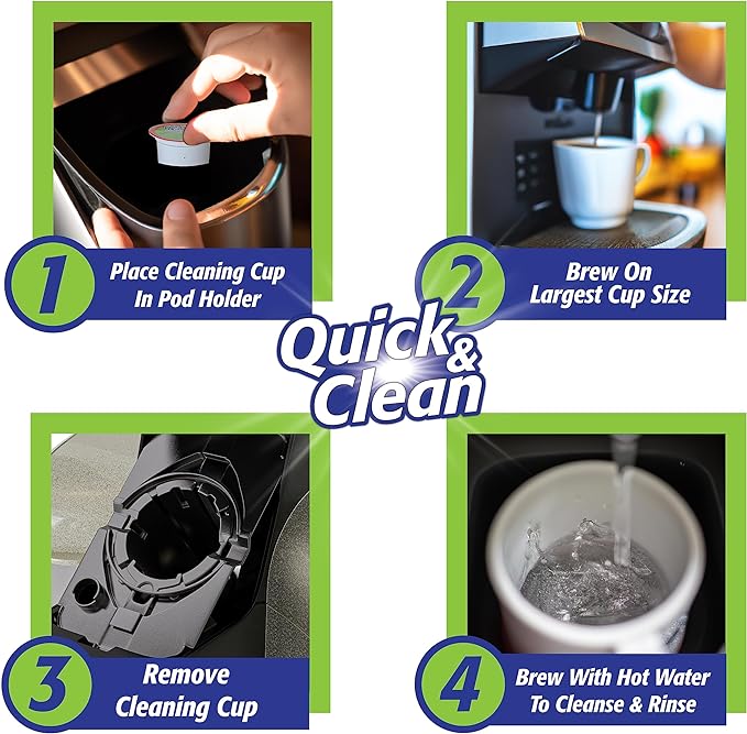 Quick & Clean [6-Pack] Keurig Cleaning Pods